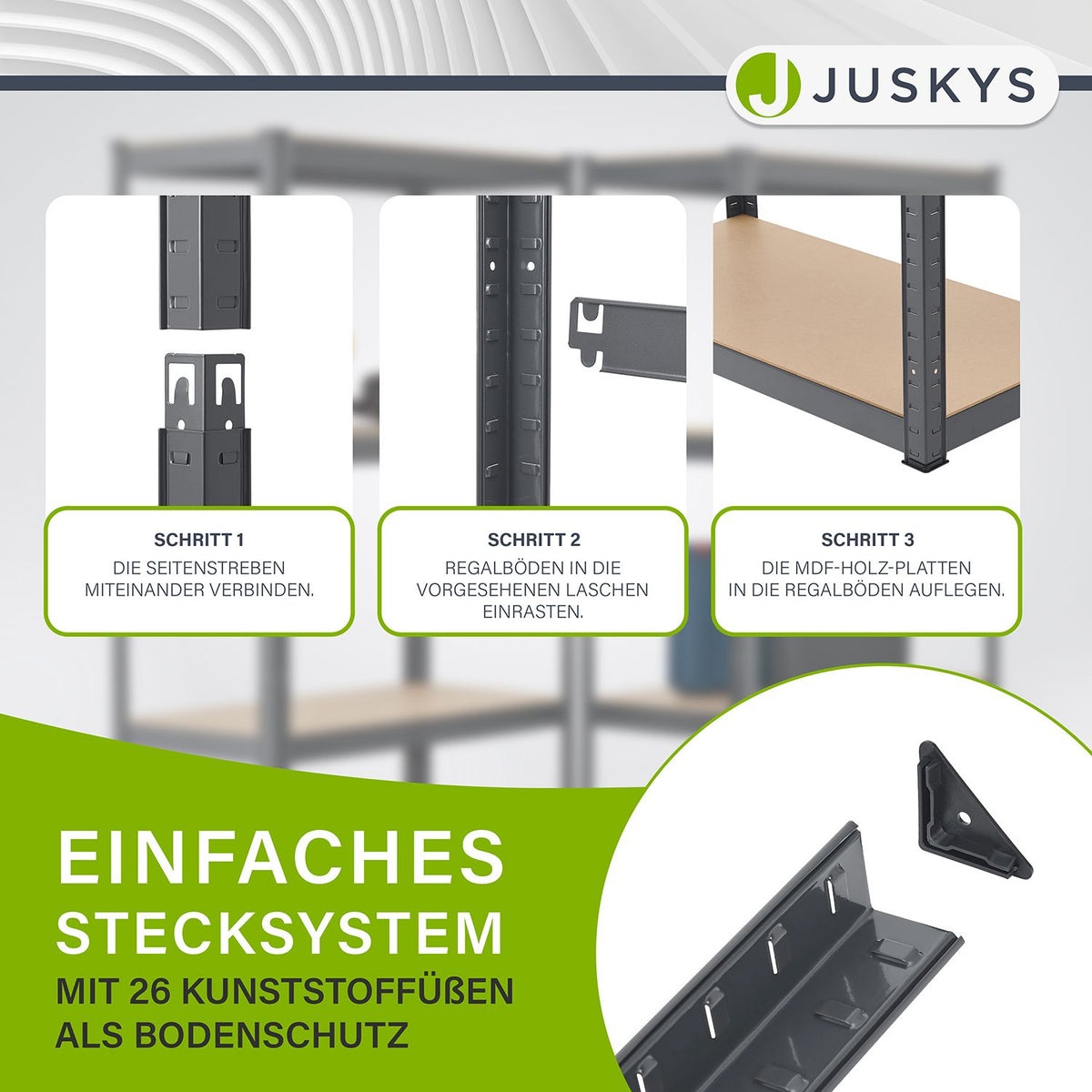 3er Regalsystem 1 Corner & 2 Easy